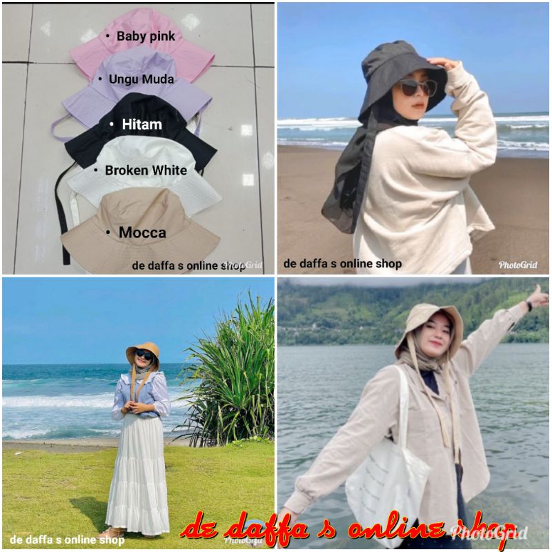 TOPI WIDE BUCKET HAT - BUCKET LEBAR TALI - BUCKET SELEGRAM FASHION / BUCKET HAT RAWIS RUMBAI FASHION