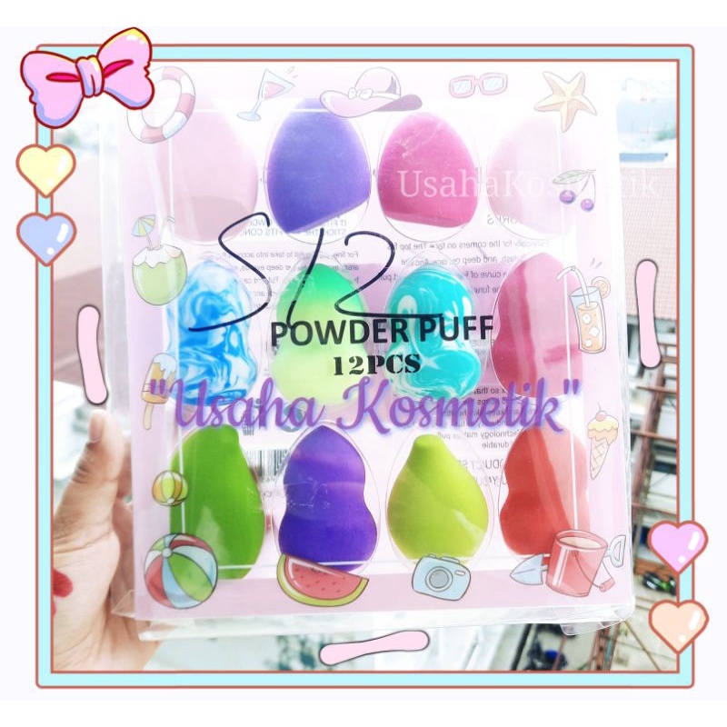 PROMO!! BEAUTY BLENDER FOUNDATION/BEDAK/MAKE UP TOOLS SET 8 IN1/12 IN 1 PAKET BEAUTY BLENDER MAKE UP SPONGE NO. S 8-2/S-12