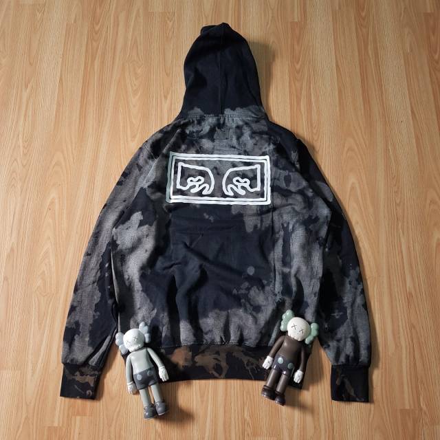 obey acid wash hoodie