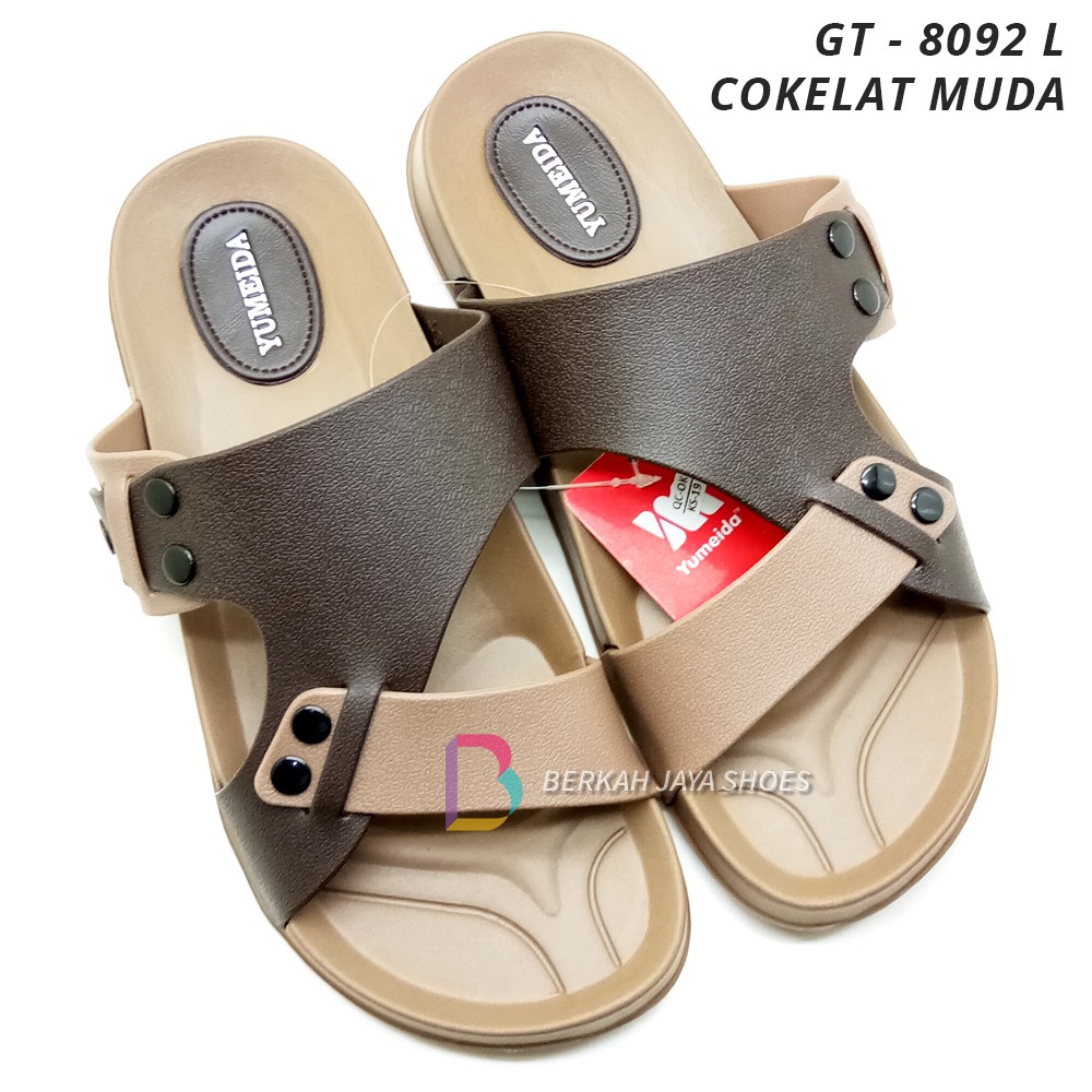 Sandal Pria Karet - Sandal Slop Pria Yumeida GT-8092 L Varian Warna