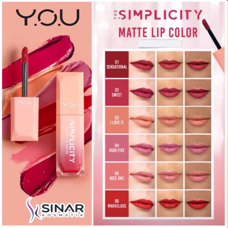 Y.O.U (YOU) The Simplicity Matte Lip Color - Lipmatte - Lip Cream - Lipstik