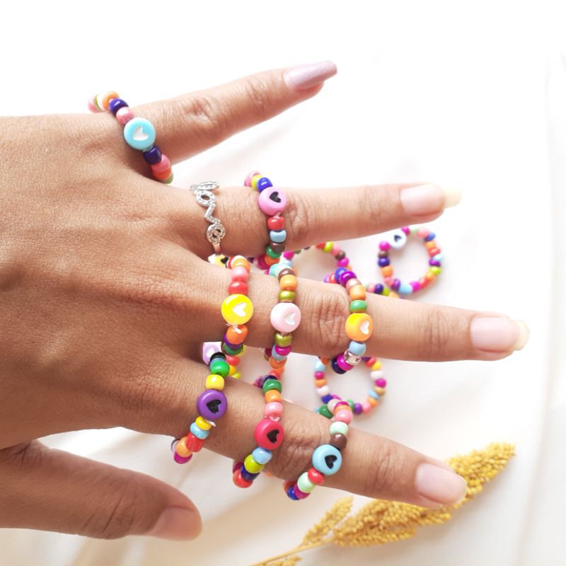 Cincin Love Warna Warni
