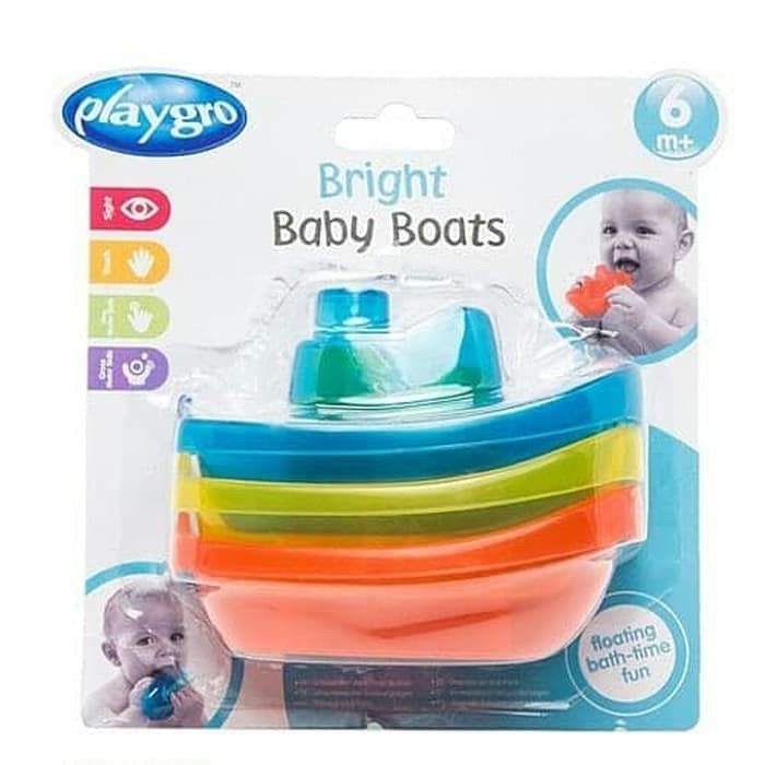 Playgro Bright Baby Boats Mainan Mandi Bayi 6m+