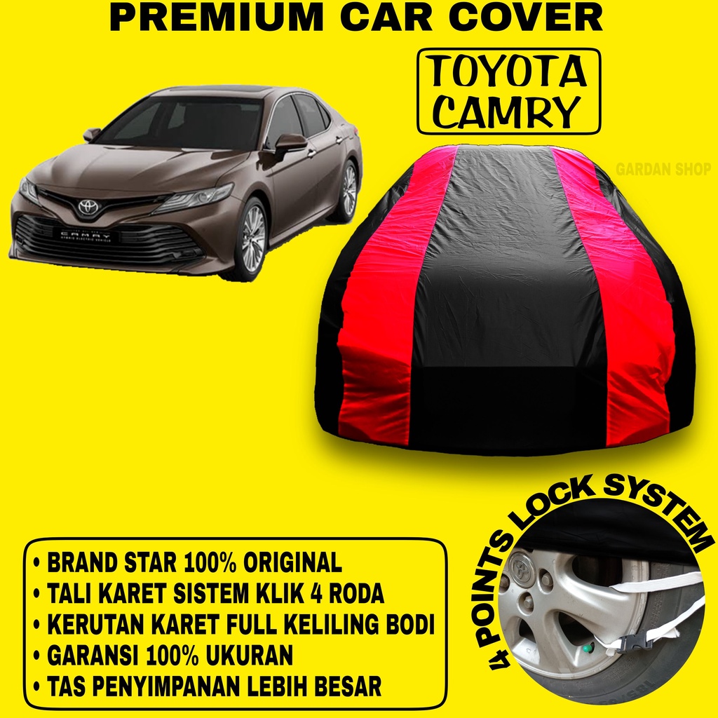 Body Cover TOYOTA CAMRY Sarung Strip MERAH Penutup Pelindung Bodi Mobil Toyota Camry PREMIUM