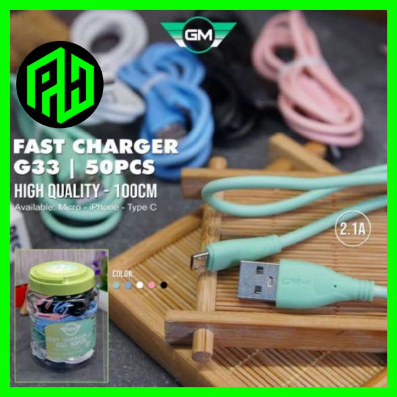 KABEL DATA GM TECH USB MURAH BERKUALITAS fast charging