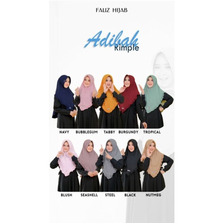 Adibah Rimple By Fauz Hijab (READY STOCK)