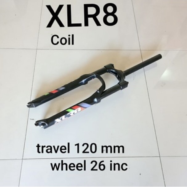 Fork 26 inch supensi coil XLR8 travel 120 mm
