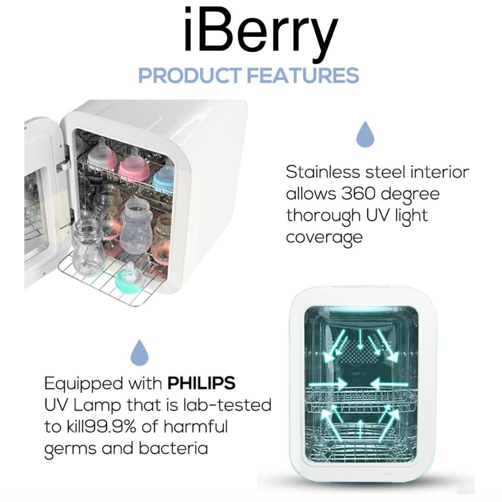 iBerry Smart UV Sterilizer &amp; Dryer LS-BE-705 - Steriliser Anak Bayi Baby Goods Electric Drying Pengering Pembersih