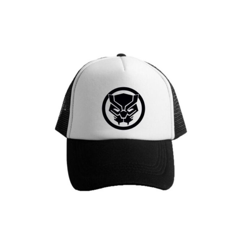 COD Trucker Hat Custom Black Panther - Hitam Putih