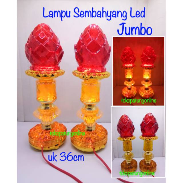 Lampu Sembahyang Led Jumbo Uk 36cm Kuning