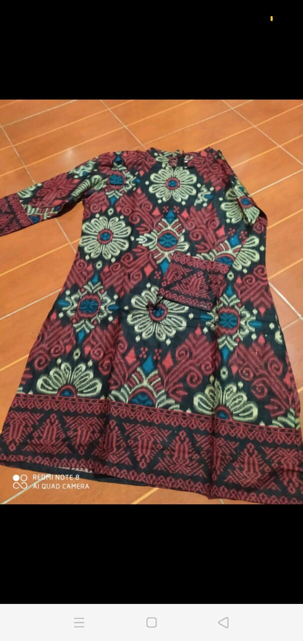 Tey-17 Batik Wanita Asj Sa Hrb026 Kenogo Kemeja Tosca Pendek