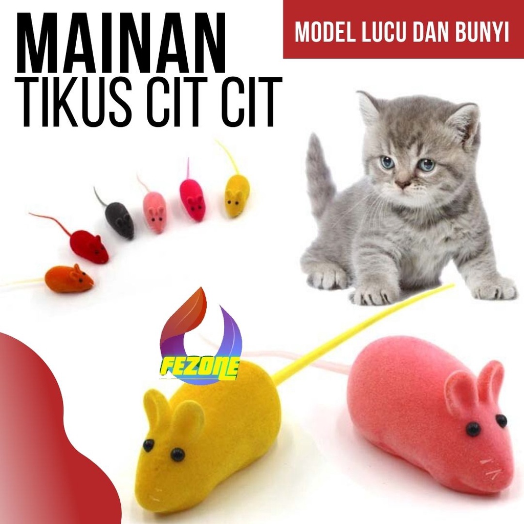 Mainan Tikus Untuk Kucing Bisa Bunyi Cit Cit Mainan Tikus Interaktif Cat Toys Menggemaskan Tidak Beracun Murah FEZONE