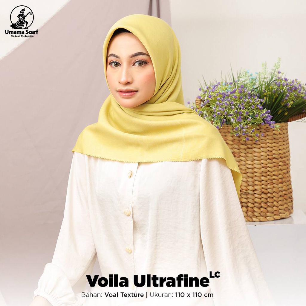 Agen Supplier Grosir Hijab Umama Voal Ultrafine Laser Cut Jilbab Segiempat Polos Terlaris