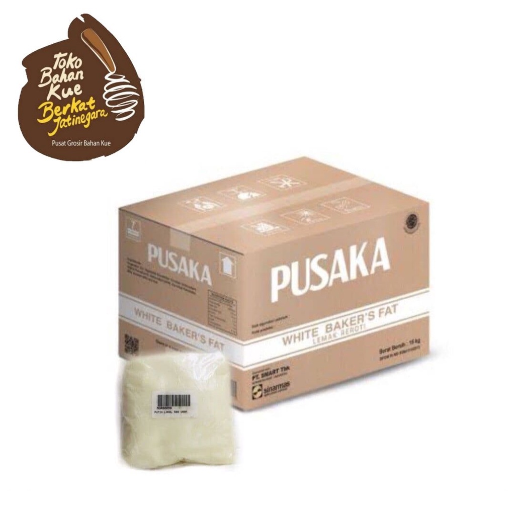 MENTEGA PUTIH PUSAKA 500 GR / MARGARIN WHITE BAKERS FAT / PUTIH LOKAL