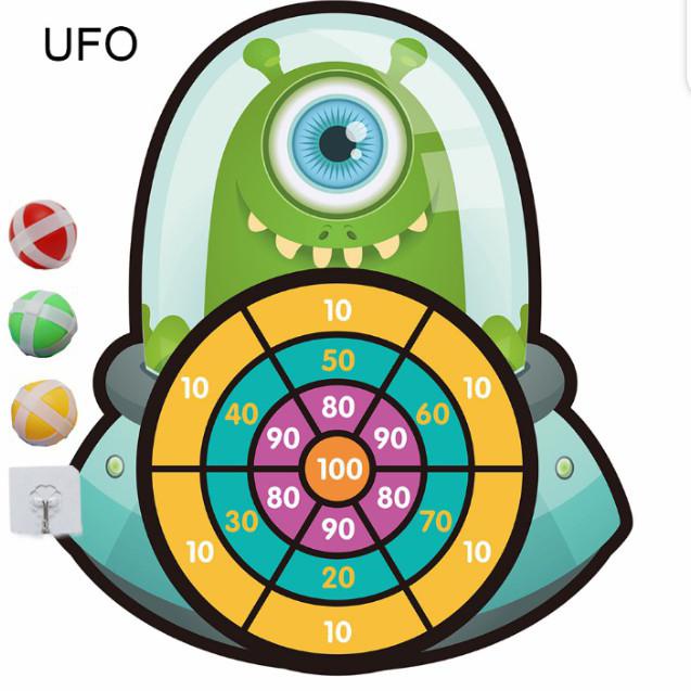 Mainan Edukasi Anak Papan Dart Board Game Velcro latihan panah dinding - Mike ufo