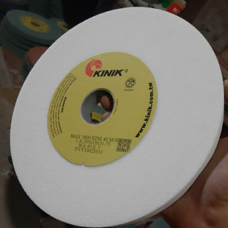 KINIK Batu Gerinda Duduk Asah Pisau dll 8 inch 205 x 19 x 31,75 mm Grinding Wheel Grit 80 Poles Batu