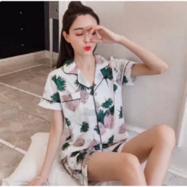 Piyama satin import / baju tidur wanita / piyama ice silk sutera-2