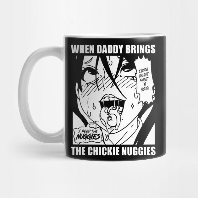 Mug Ahegao Chickie Nuggies Black | Ahegao Manga