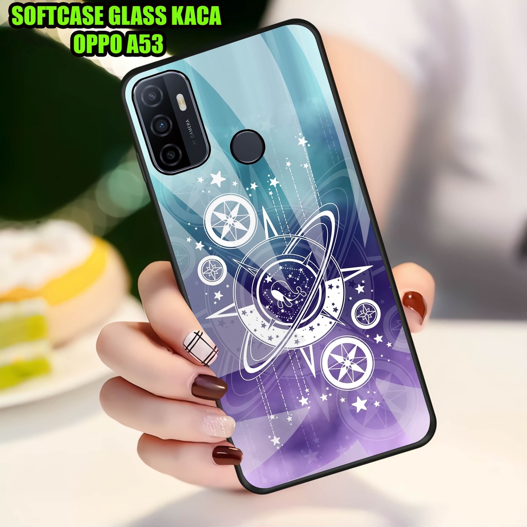 Softcase Glass Kaca OPPO A53]- Case Hp Pelindung Handphone OPPO A53] [ A41]