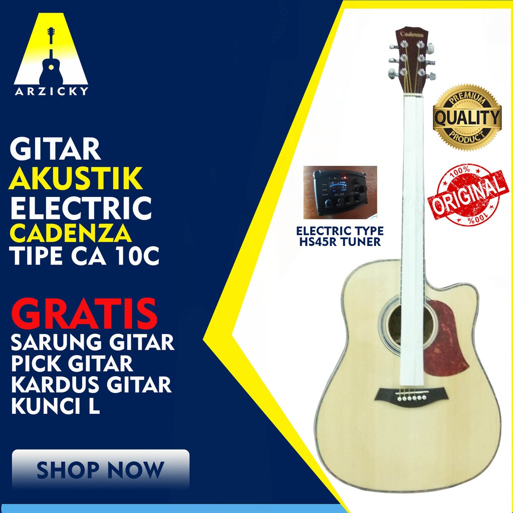 Gitar Akustik Cadenza Original Elektrik Tipe CA 10C