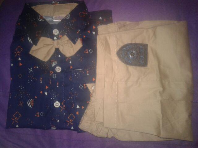 Setelan Kemeja Motif Garis Kotak [ Harga Termurah ]