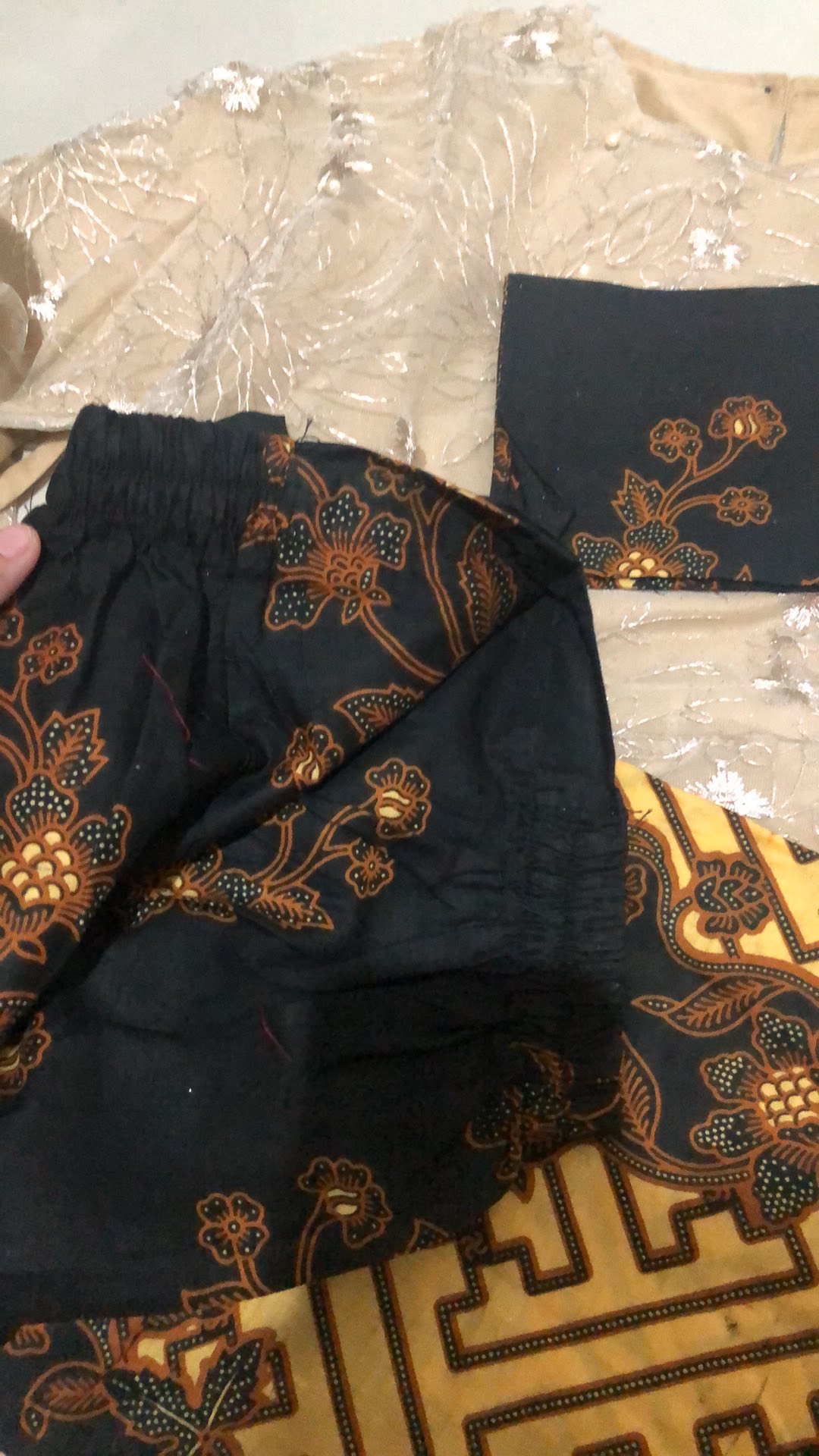 Ready 2 Warna Ada Anak! Shopashop Solo Batik Kebaya Couple Brukat Tille Azzurra Selendang