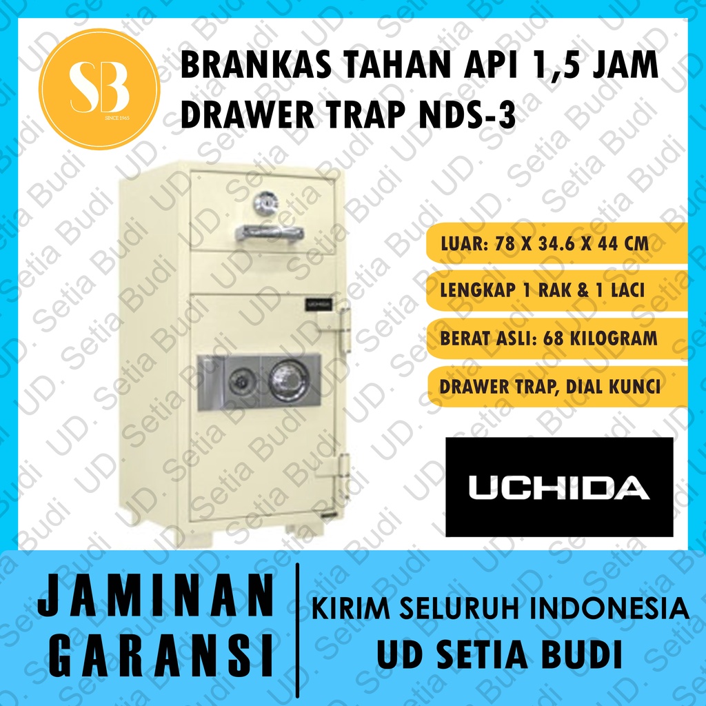 Brankas Tahan Api Drawer Trap Non-Alarm Uchida NDS 3