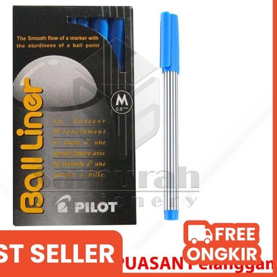 

[_061] Ballpoint Pilot Balliner 0.8 mm ECER / Pen Cabut Tebal Tanda Tangan Hitam - Biru J&T COD