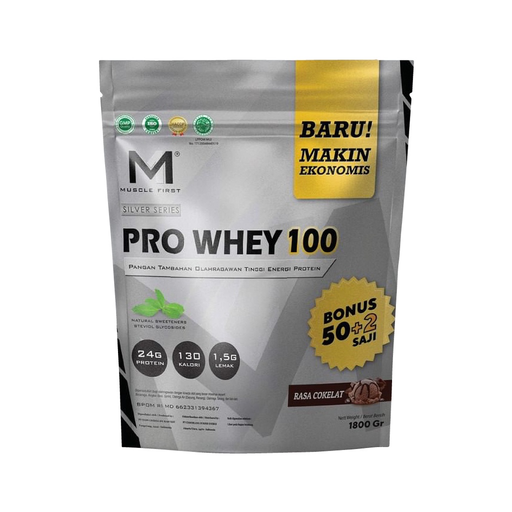 M1 Muscle First Pro Whey 100 4Lbs 4lb 1.8kg BPOM Halal