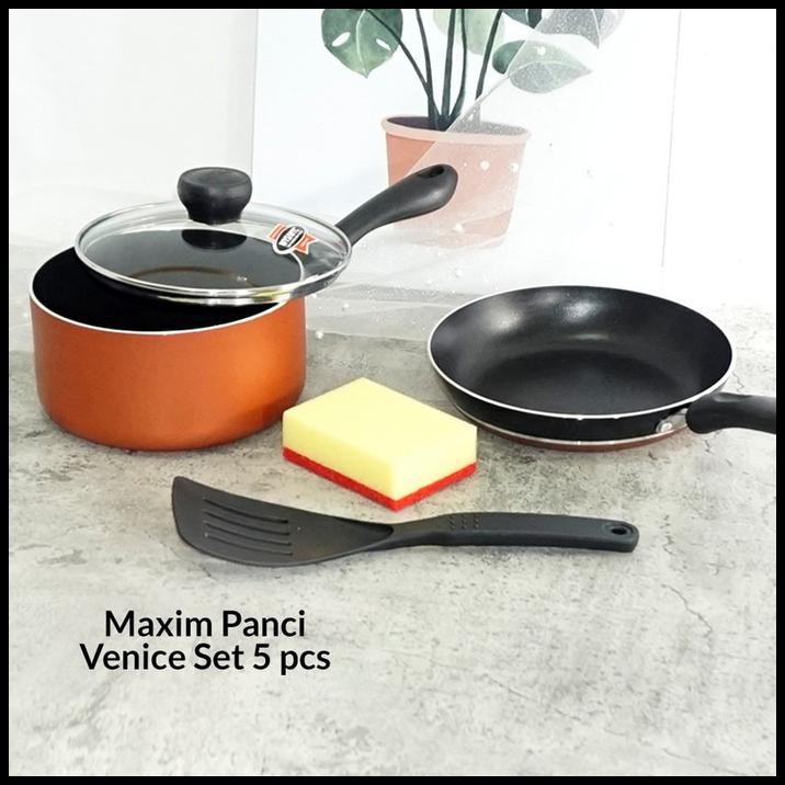 Maxim Panci Set Venice 5pc Panci Set Maxim Venice Shopee Indonesia