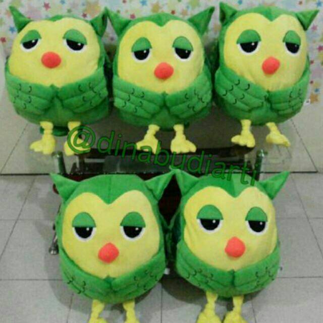 Roumang Doll Hijau / Owl Jumbo 65 / Boneka Burung Hantu / Owl Sleep