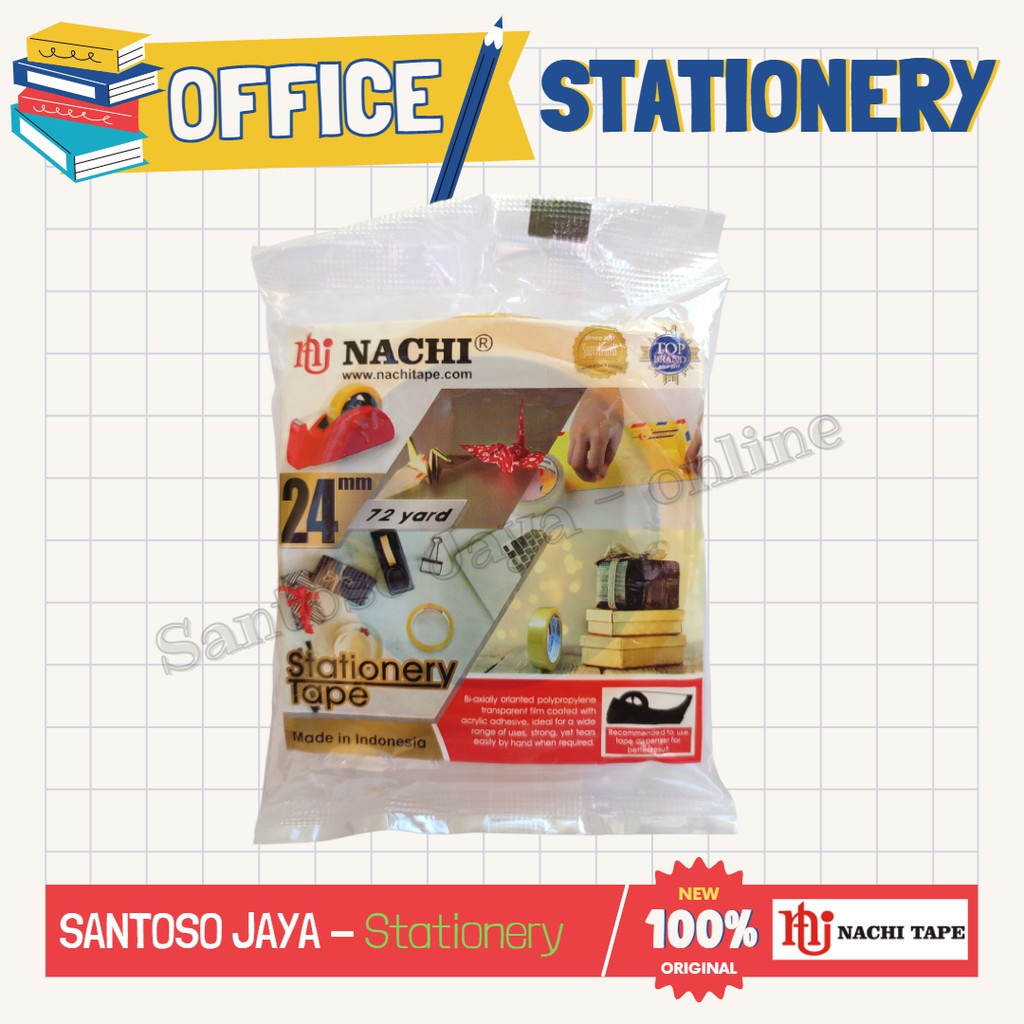 

Isolasi Selotip - Stationery Tape NACHI 24mm - 1 inch