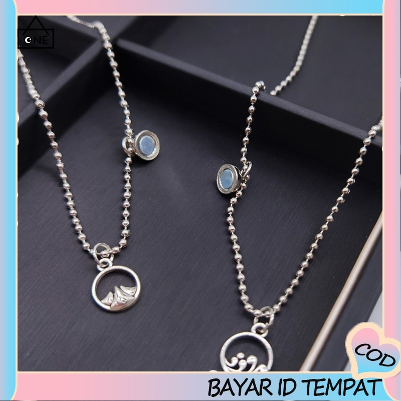 COD❤2pcs/set Kalung Magnet Couple ombak Couple pasangan persahabatan aesthetic kalung