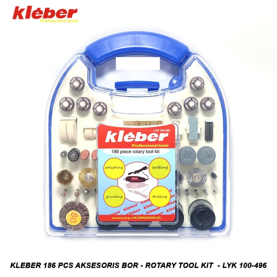 Kleber 186 Pcs Aksesoris Bor - Rotary Tool Kit