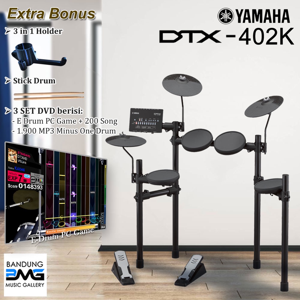 Yamaha DTX 402 Drum Elektrik / DTX402 / DTX402K/ DTX 402K Penerus 400K