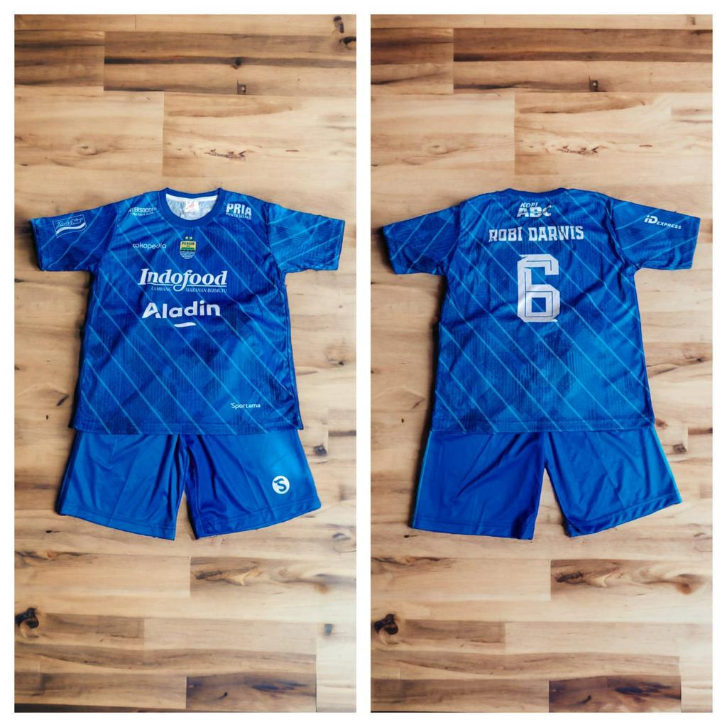 SETELAN JERSEY ANAK PERSIB BANDUNG 2023/2024 PUTIH BIRU HITAM UNTUK USIA 3-12 TAHUN JERSEY BOLA ANAK