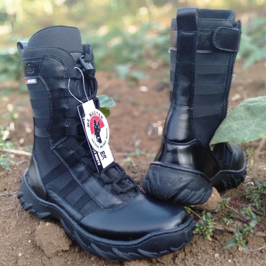 SEPATU PDL NINJA MODEL TERBARU MR MASTER KULIT SAPI ASLI SEPATU PDL TNI POLRI SECURITY SATPAM