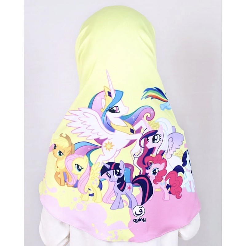 HIJAB INSTANT ANAK littlepony  , BERGO ANAK , HIJAB KARAKTER , HIJAB INSTANT PRINTING