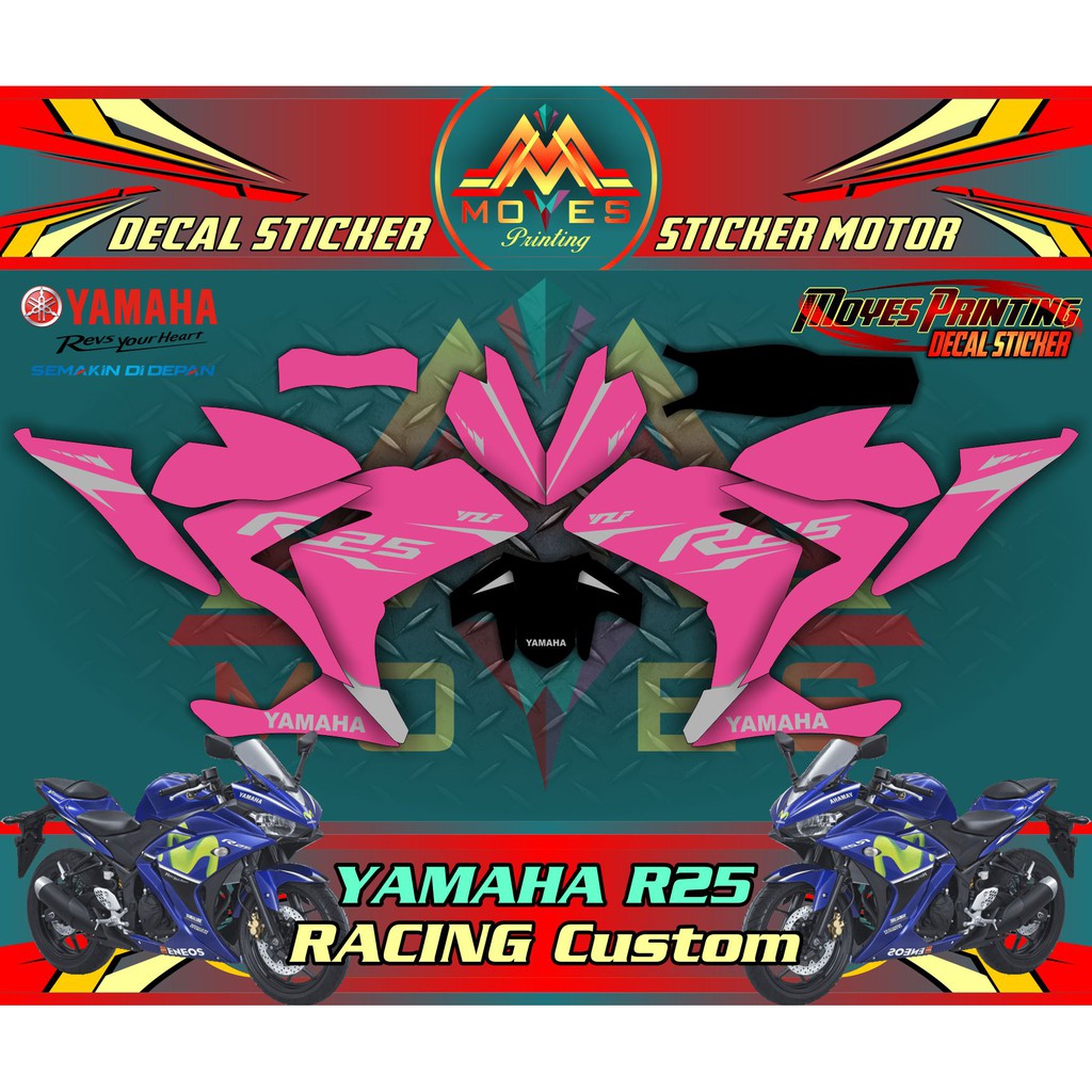 Decal Sticker Yamaha R25 Sticker Full Body Motor R25 Gambar