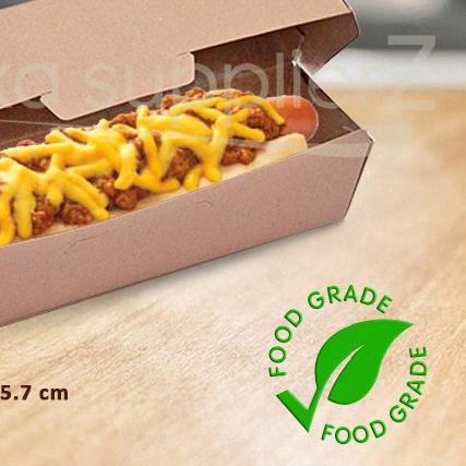 

♡ Kotak Hotdog - Box Hot Dog - Dus Hot dog | KRAFT COKLAT (50pcs) ☆