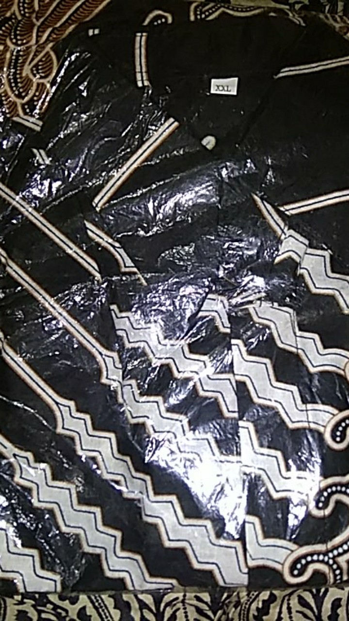 Batik Couple Keluarga Sania Ruffle Ori Ndoro Jowi Dnt Hitam Corak