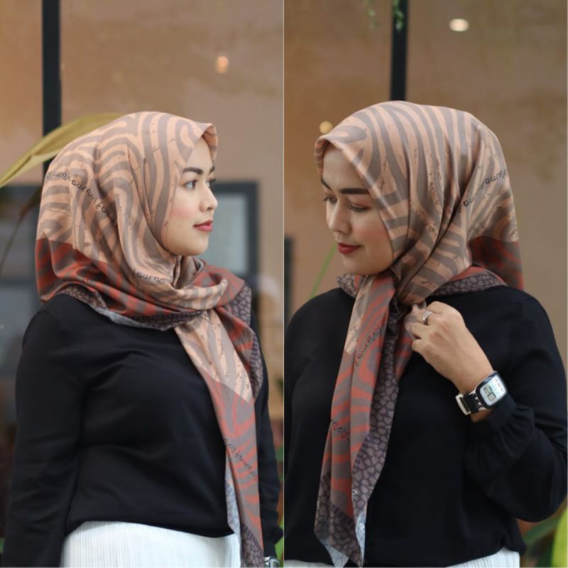 HIJAB SEGI EMPAT KERUDUNG PREMIUM LE MOTIF NAFFA by JOURNEY JILBAB ORI BESTSELLER JP