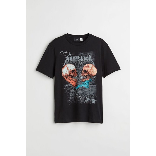 Kaos Pria HNM Mettalica Black Sabbath Limited Edition Original Fulltag