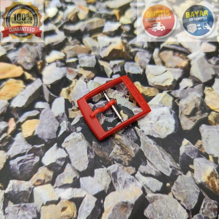 COD Bucle Pengait Jam Tangan Swatch Pengait Tali Jam Tangan Swatch - Merah 17 mm KADO TERBARU