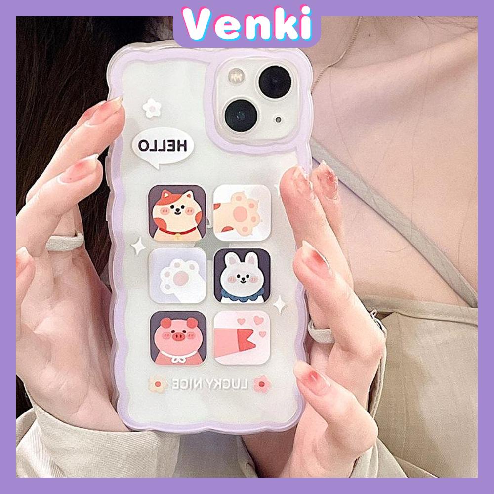 iPhone Case Silicone Soft Case Clear Case Wave Anti-Slip Shockproof Camera Full Coverage Protection Cartoon Cute For iPhone 13 Pro Max iPhone 12 Pro Max iPhone 11 iPhone 7 Plus