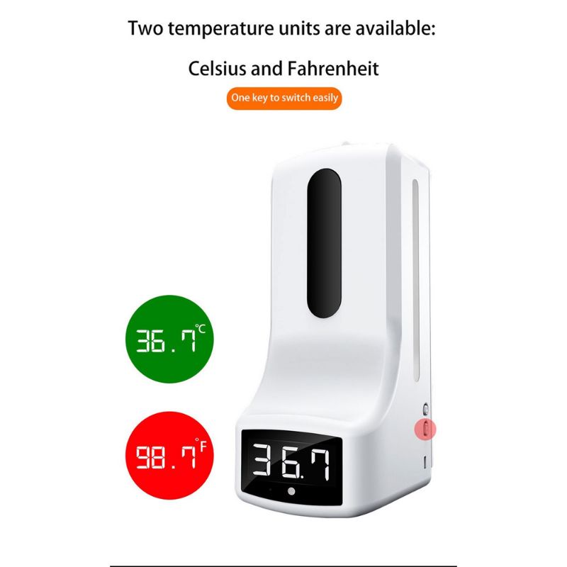 Thermometer Hand Non Contact With Soap Dispenser 1L - K9 - White