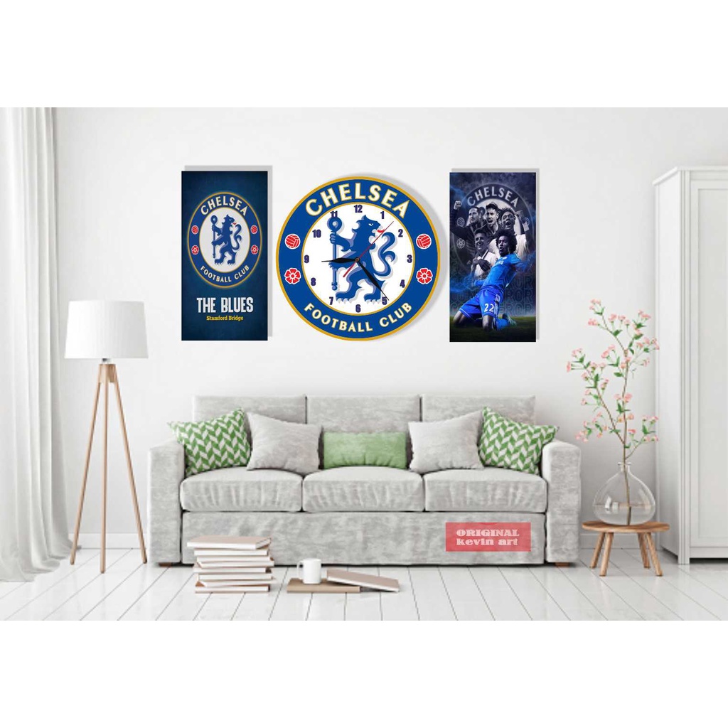JAM DINDING MINIMALIS LOGO CHELSEA KLUB BOLA INTERNASIONAL UNIK KEREN DAN MEWAH AESTHETIC HOBI KOLEKSI PAJANGAN DINDING DEKORASI RUANG TAMU KALIGRAFI BESAR ARTISTIK KAYU CUSTOM TEMPEL TEMBOK TERLARIS DISKON BISA BAYAR DITEMPAT POSTER DINDING PERNAK PERNIK