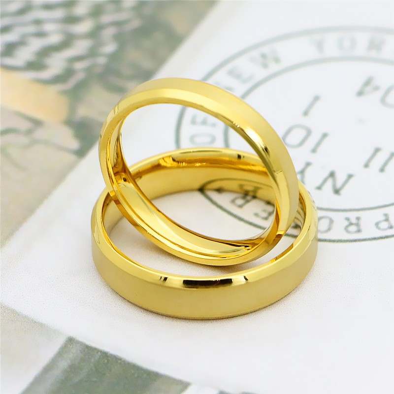 [New Product] Cincin Couple / Tunangan / Nikah / Pasangan / Titanium C089 Gold