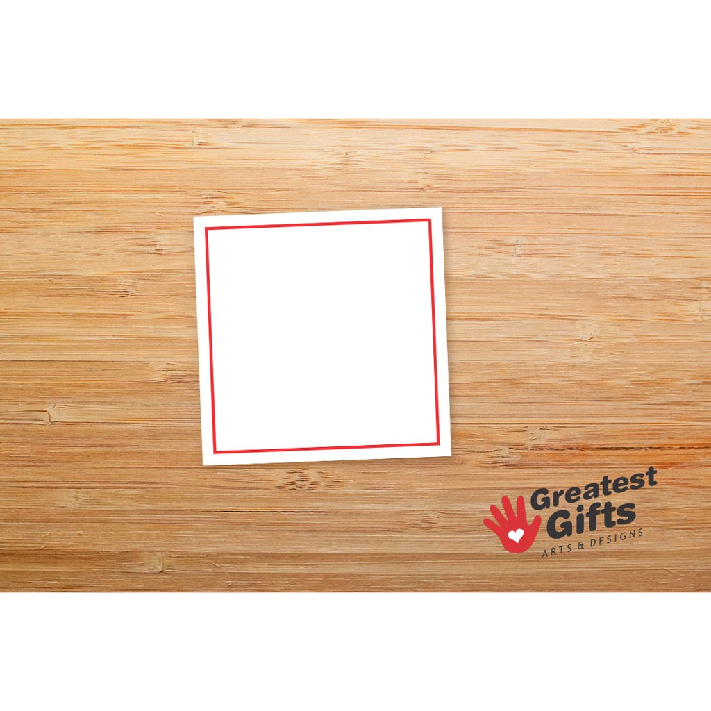 

Hangtag Mini RED BORDER Kartu Kotak Merah Simple Gift Card Hampers