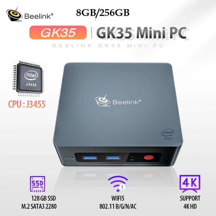 BEELINK GK35 Mini PC - RAM 8GB ROM 256GB - Intel J3455 Windows 10